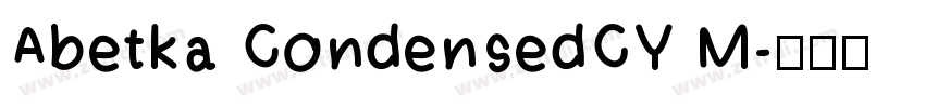 Abetka CondensedCY M字体转换